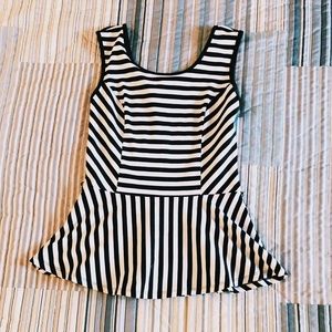 Striped crewneck top